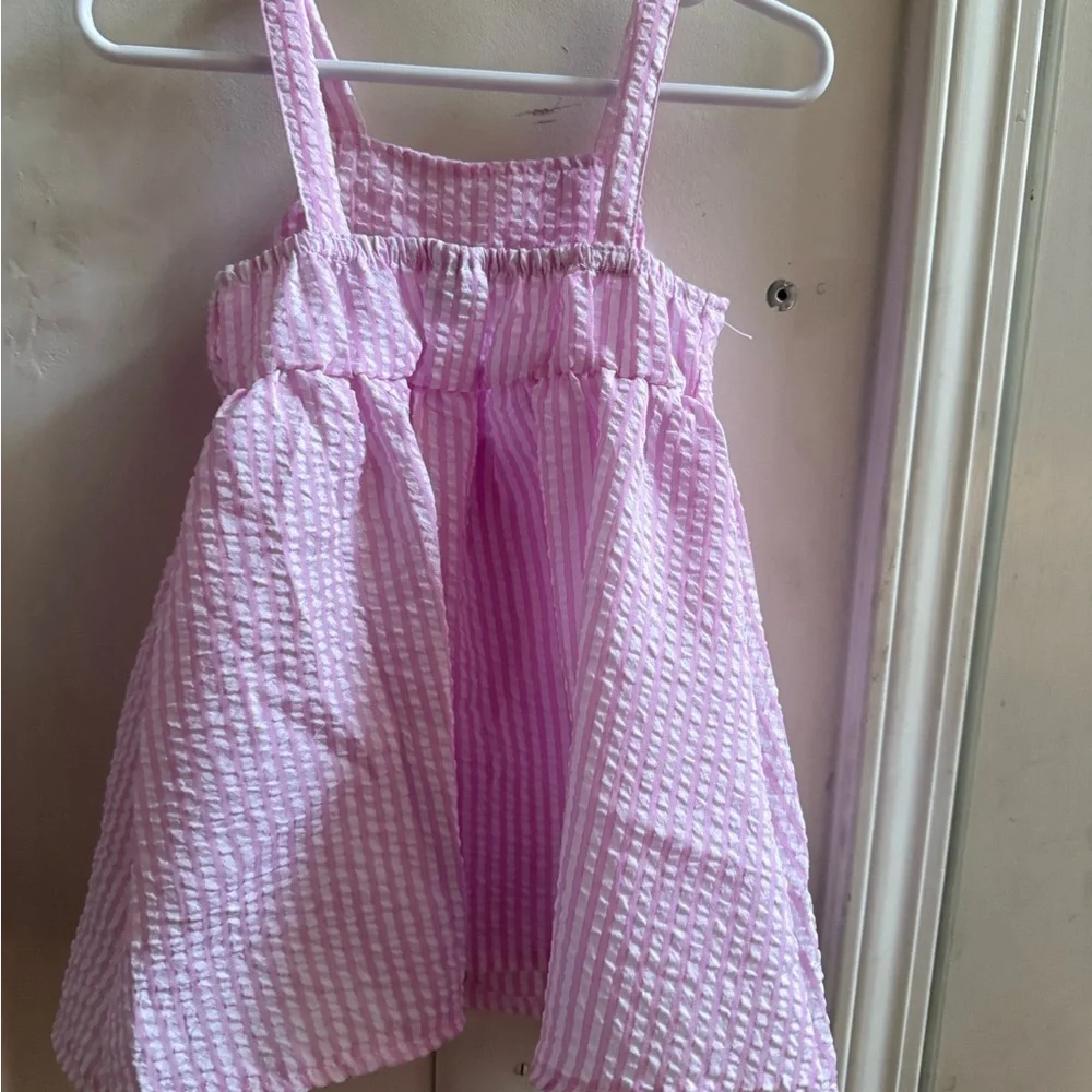 New Pink Seersucker Sundress